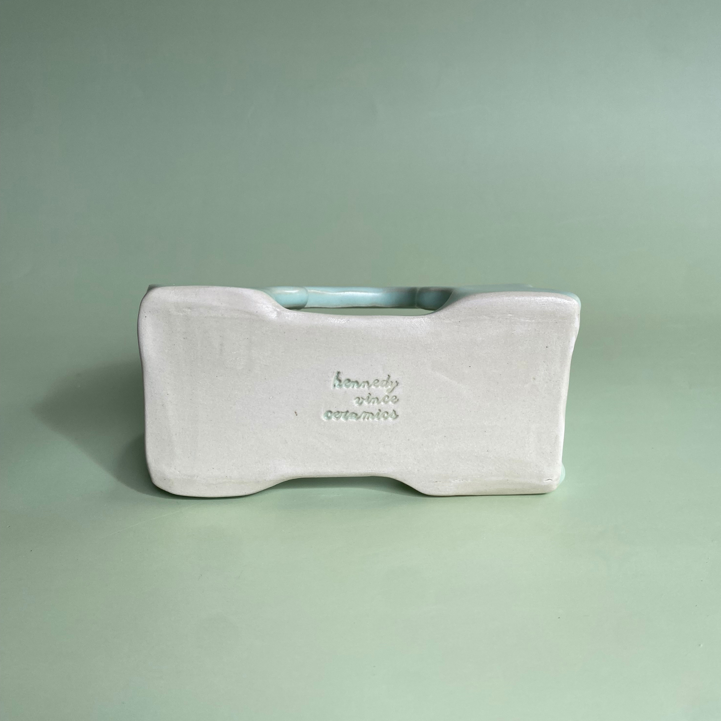 Wavy Napkin Holder in Lichen (3)