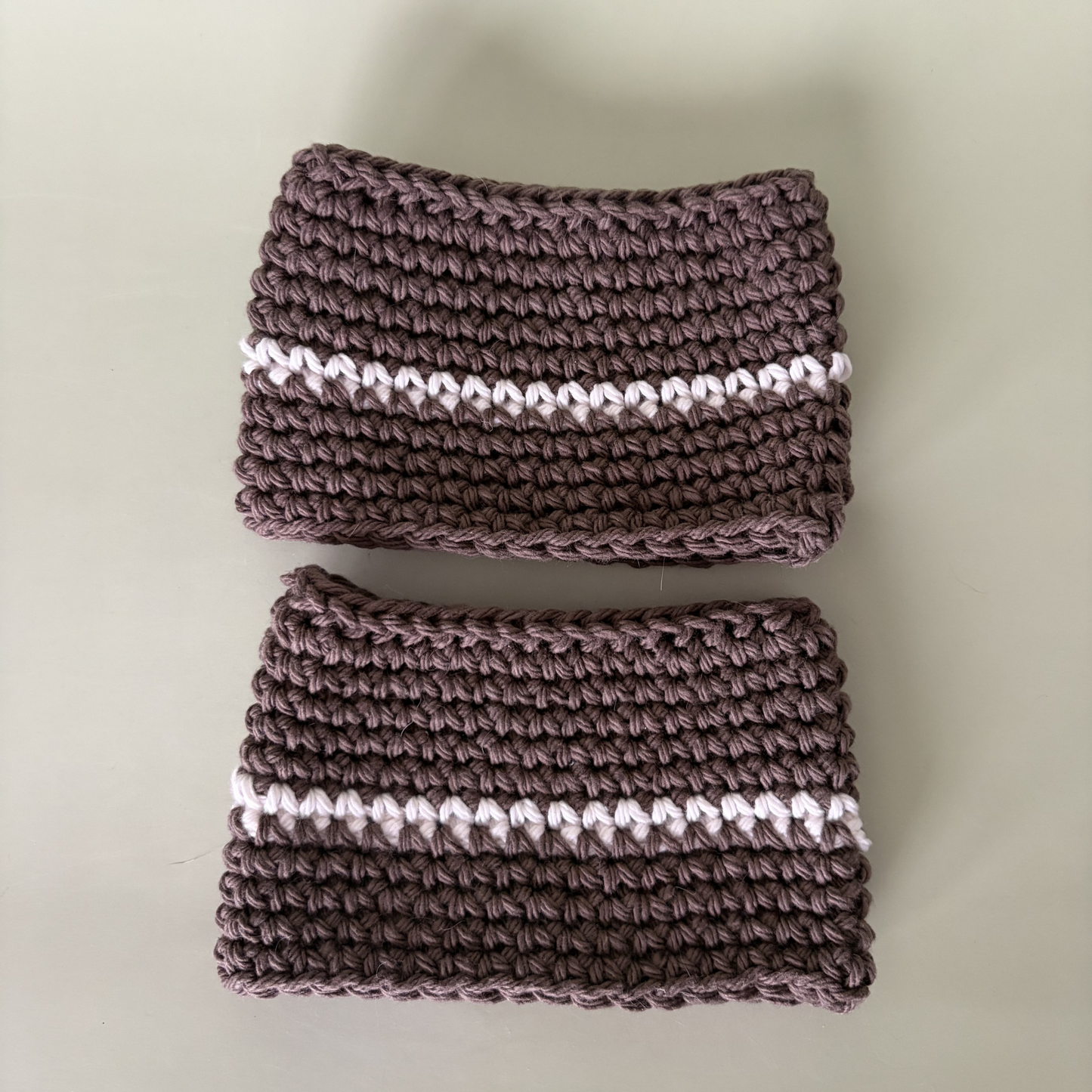 Cup Sleeve in Chocolate Stripe