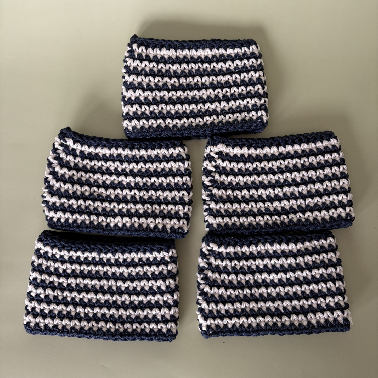 Cup Sleeve in Navy Stripe