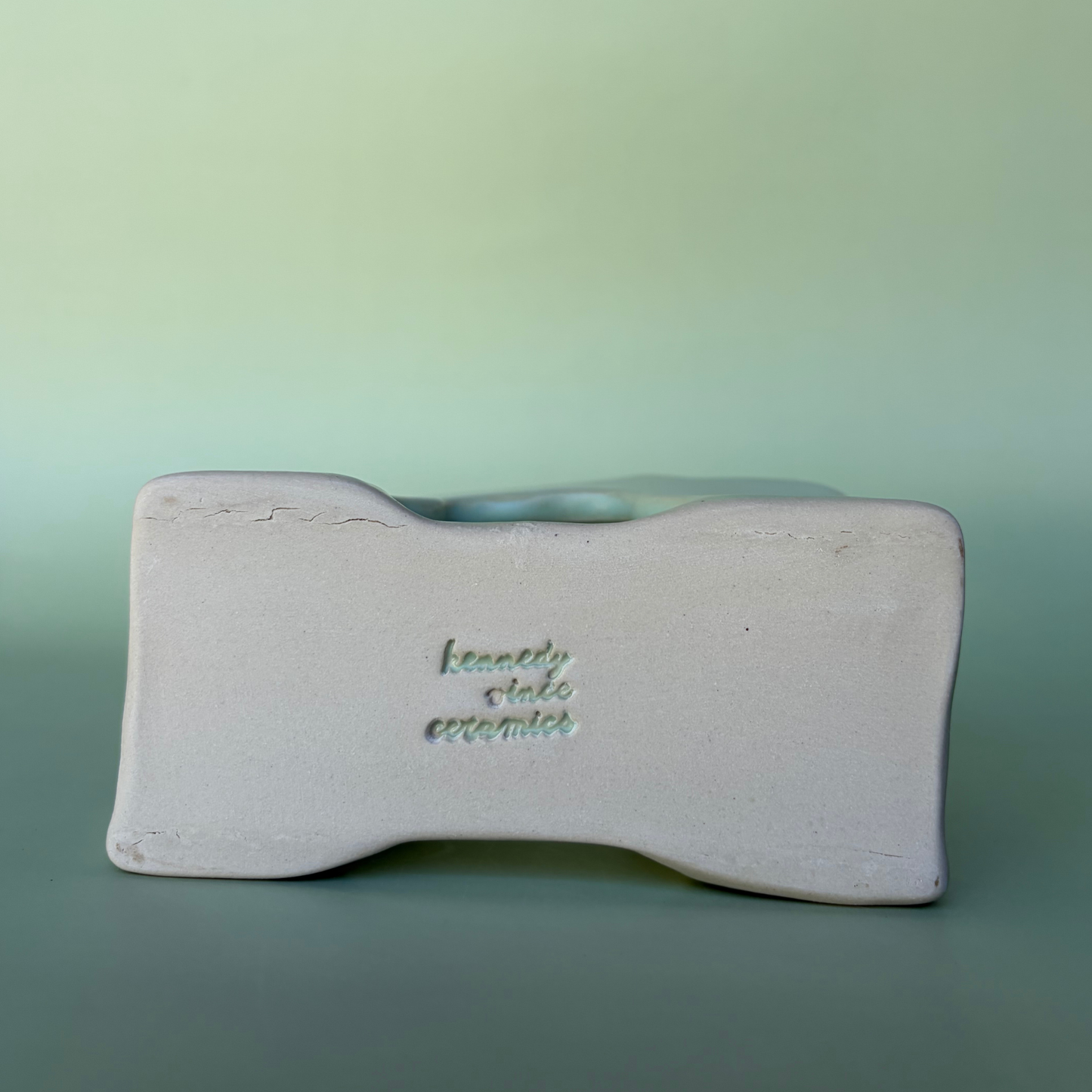 Wavy Napkin Holder in Lichen (2)