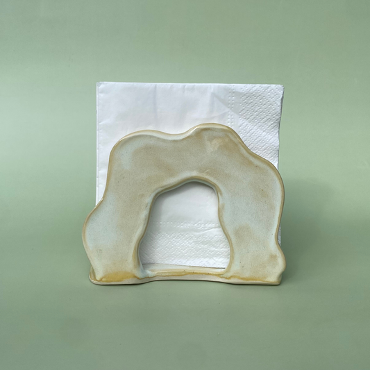 Wavy Napkin Holder in Custard (1)