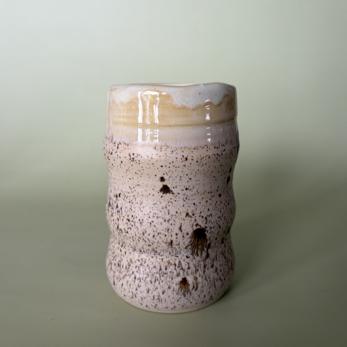 Wavy To-Go Cup in Custard + Appaloosa