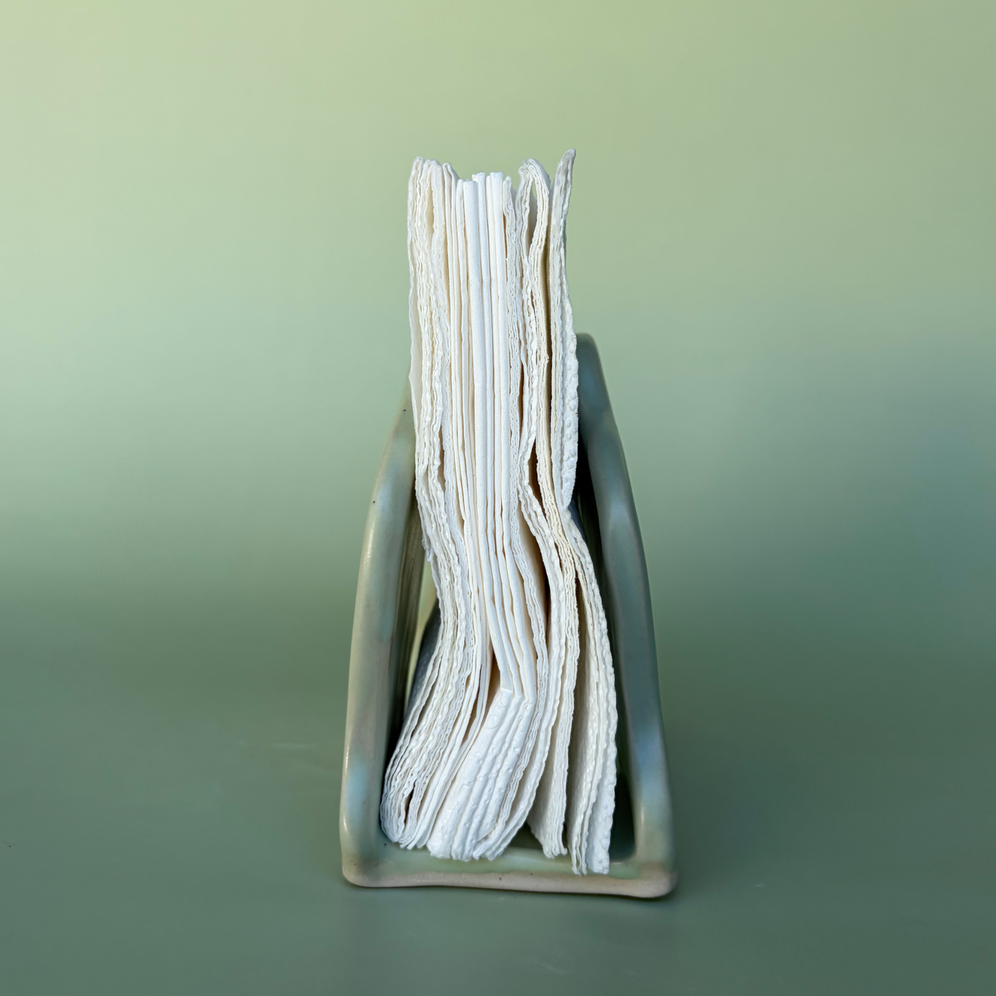 Wavy Napkin Holder in Lichen (3)