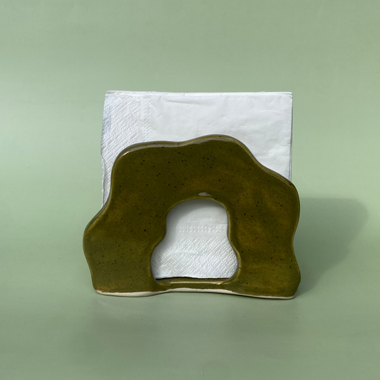 Wavy Napkin Holder in Capers (2)