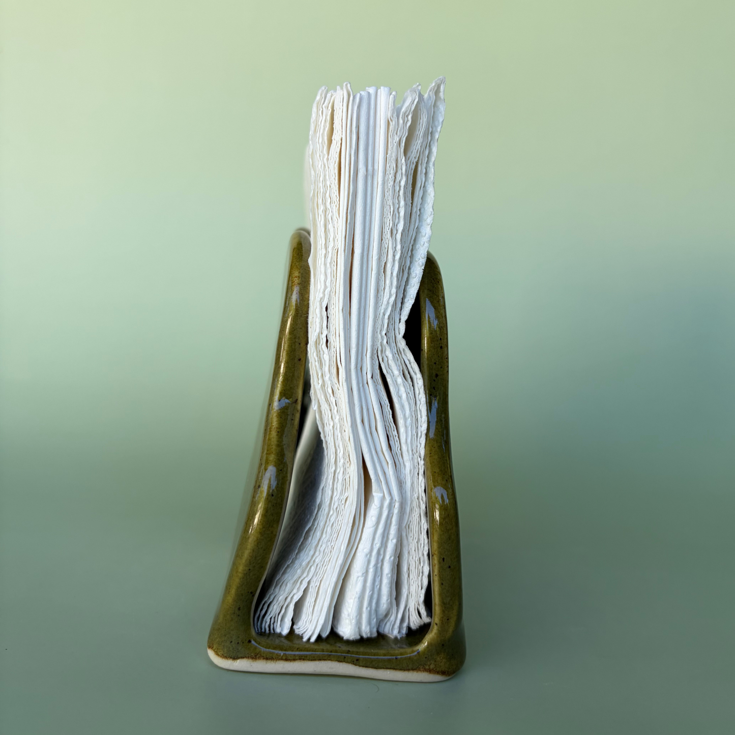 Wavy Napkin Holder in Capers (3)