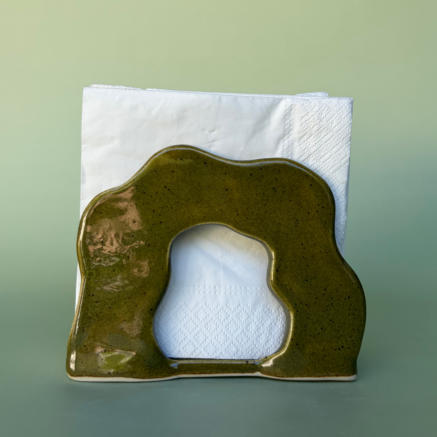 Wavy Napkin Holder in Capers (3)