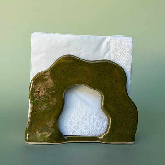 Wavy Napkin Holder in Capers (3)