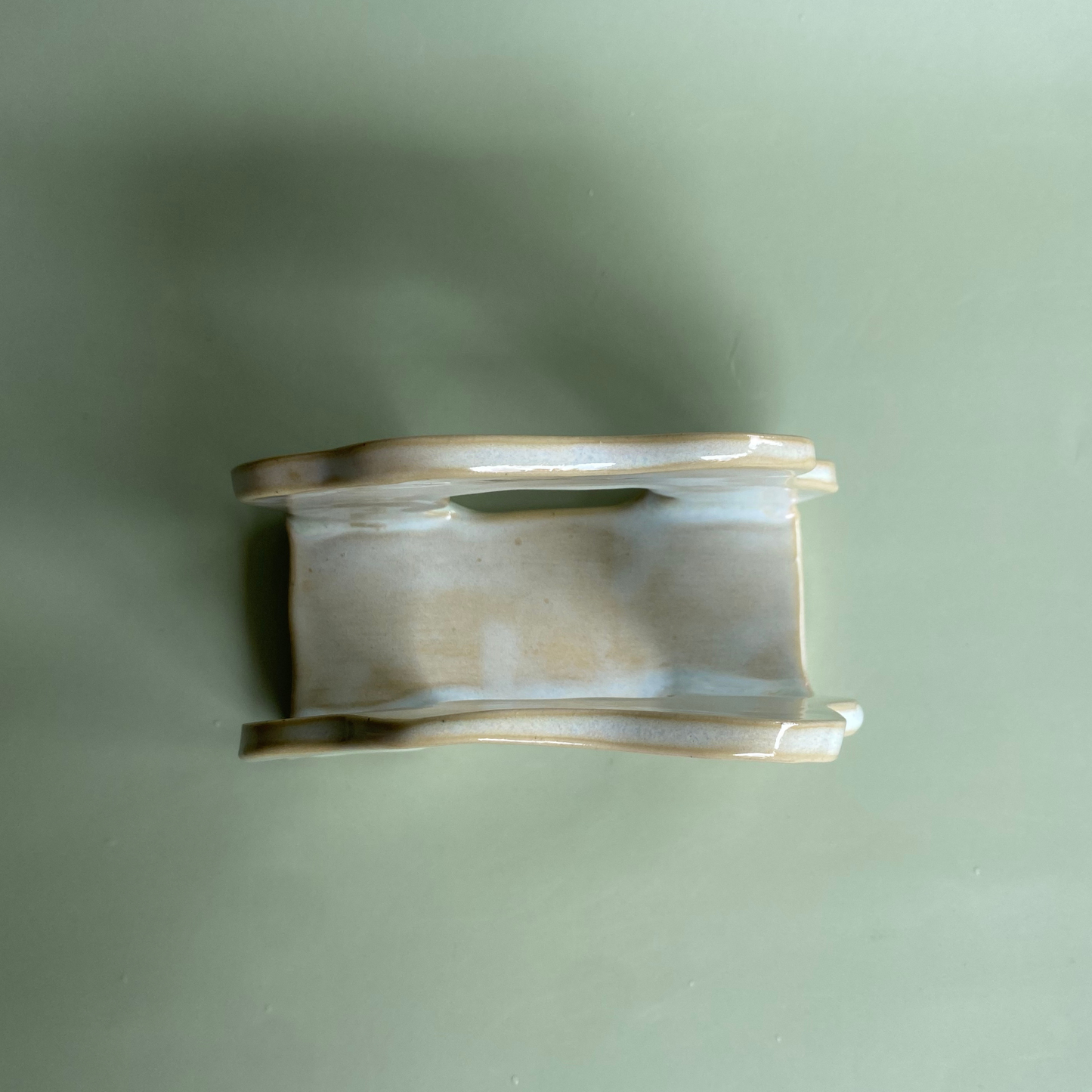 Wavy Napkin Holder in Custard (2)