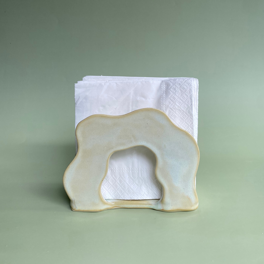 Wavy Napkin Holder in Custard (2)