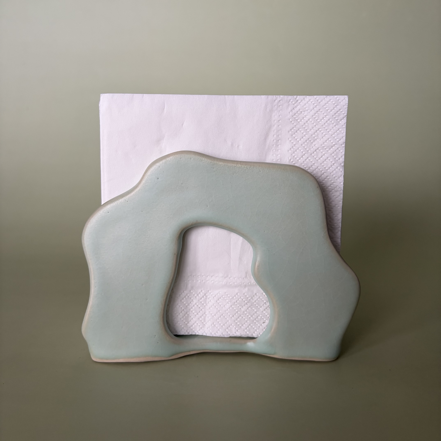 Wavy Napkin Holder in Lichen
