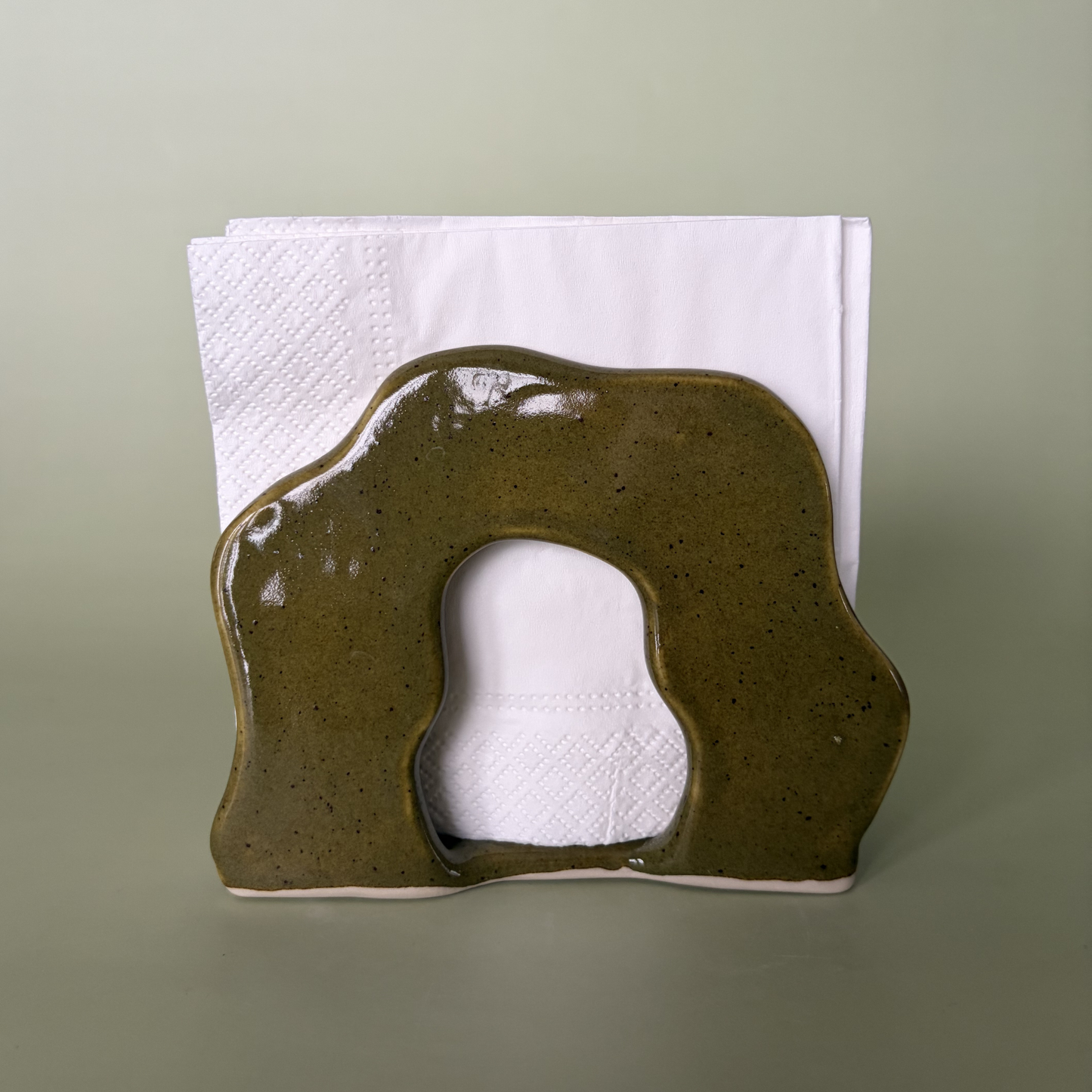 Wavy Napkin Holder in Capers