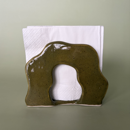Wavy Napkin Holder in Capers