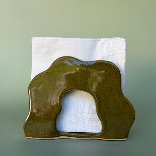 Wavy Napkin Holder in Capers (4)