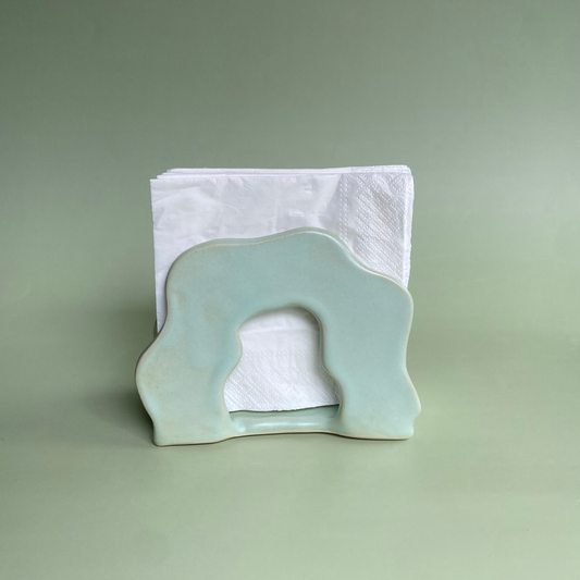 Wavy Napkin Holder in Lichen (3)