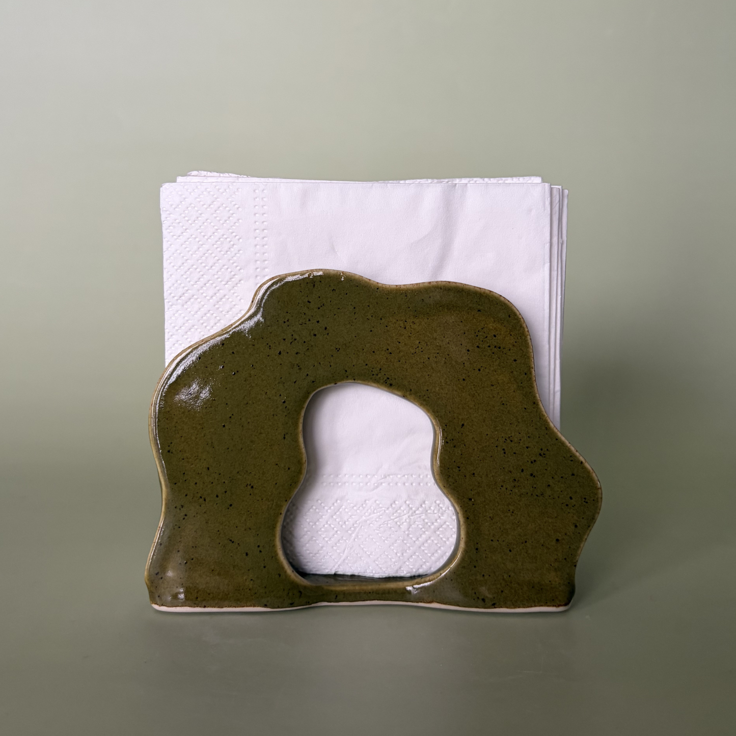 Wavy Napkin Holder in Capers