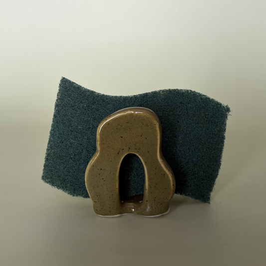 Wavy Sponge Holder in Capers