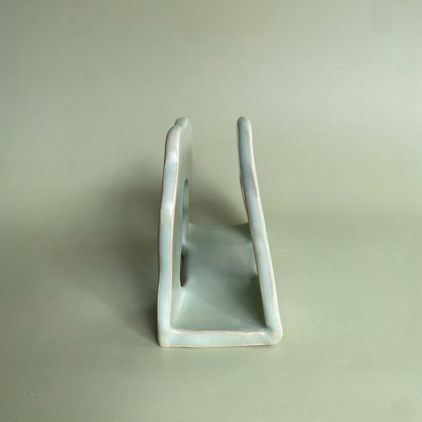 Wavy Napkin Holder in Lichen (2)