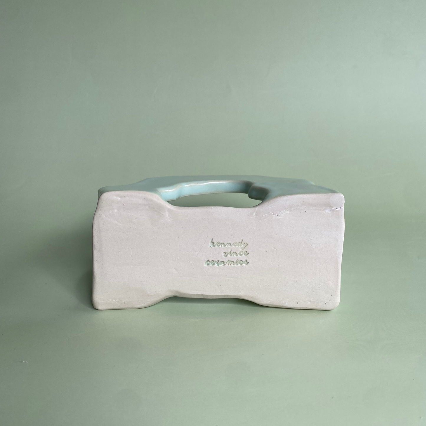 Wavy Napkin Holder in Lichen (2)
