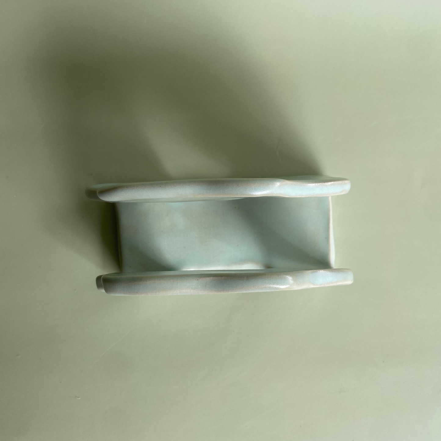 Wavy Napkin Holder in Lichen (2)