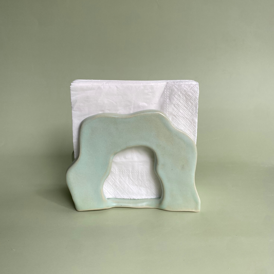 Wavy Napkin Holder in Lichen (2)