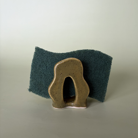 Wavy Sponge Holder in Capers