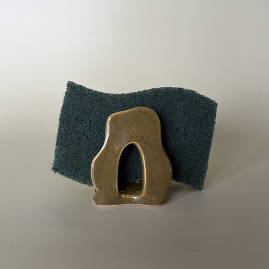Wavy Sponge Holder in Capers