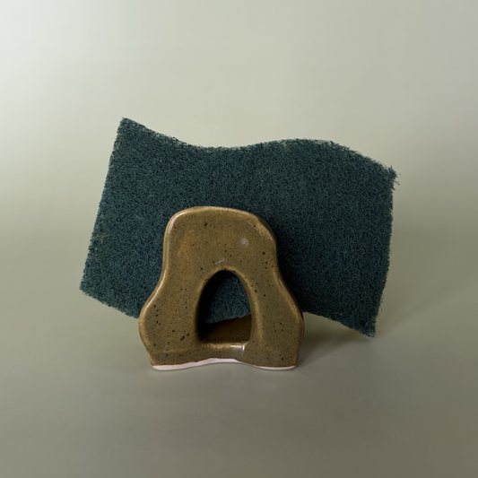 Wavy Sponge Holder in Capers