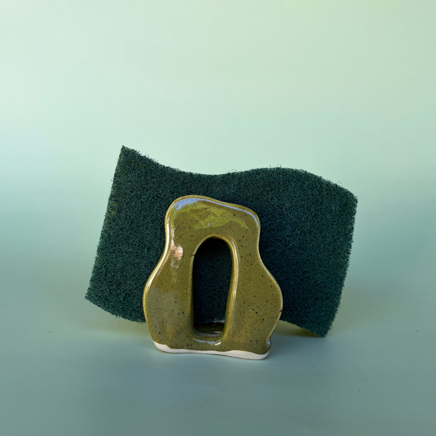 Wavy Sponge Holder in Capers (3)