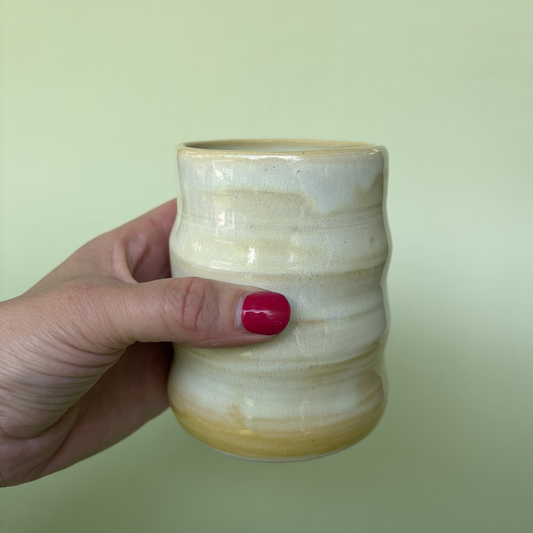 12 oz Wavy Cup in Custard