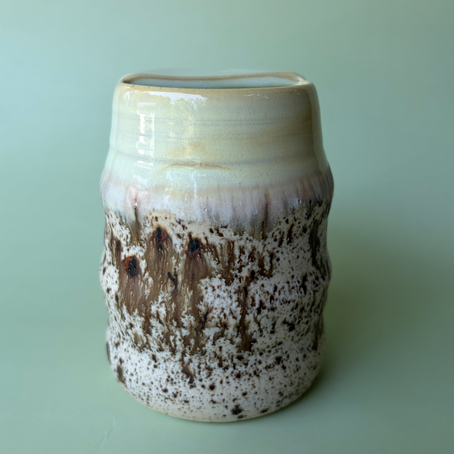 Wavy To-Go Cup in Custard + Appaloosa